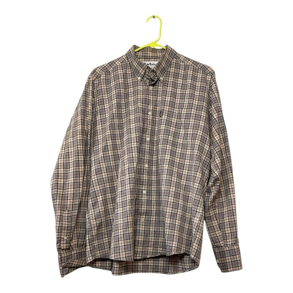 Men’s Barbour Malcolm button-down, long sleeve top, size medium